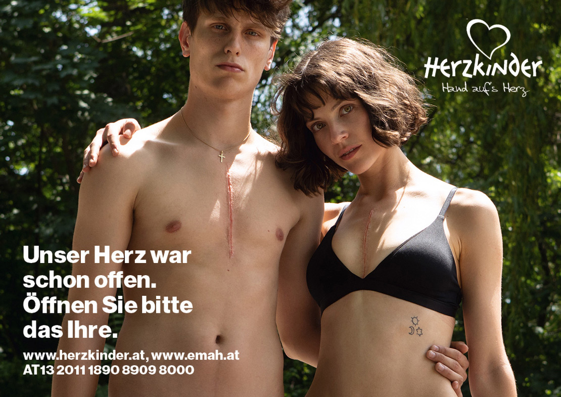 Herzkinder Österreich Werbeplakat Jugendliche